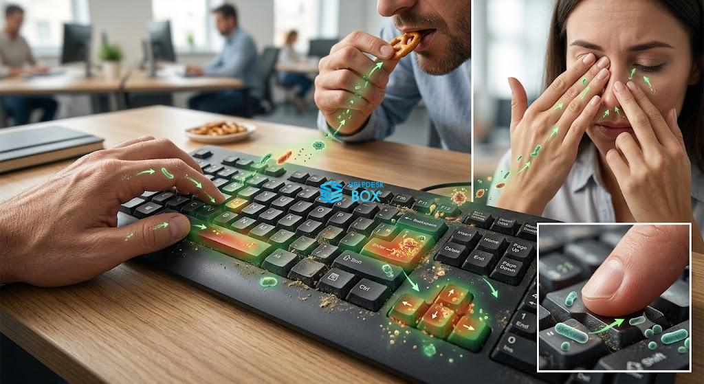 Vi Khuẩn Trên Bàn Phím Máy Tính Lây Sang Người Như Thế Nào?